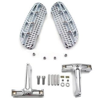 HTTMT- USMT216-124+216-122C-CD- 2PCs Leaf Dominator Passenger Footboard Knob Deep Cutting Compatible With 93-08 Harley Road King