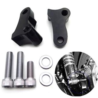 HTTMT- USMT503-006-BK 1.75" Black Aluminum Lowering Kit Compatible With 2008-2016 Harley Dyna Fat Bob Switchback Wide Glide FXDF 2006-2017 [See Fitment]