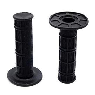 HTTMT- USXH4063-7/8" inch 22mm Grid POE Gel Black Handle Bar End Grip Compatible With Universal Motorcycle Fitment