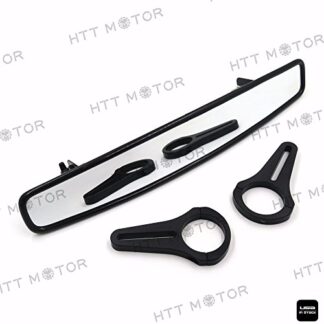 HTTMT UTV-003-1.75" UTV Wide Rear View Mirror Compatible with ROUND ROLL BAR Polaris RZR XP 4 Arctic Cat