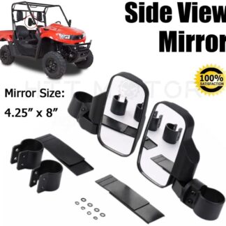 HTTMT UTV-006- UTV Offroad Side View Mirror Set Compatible with High Impact Break-Away Large SuperWide View