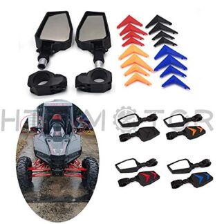 HTTMT UTV-021- UTV Side Adjustable Mirror Set Compatible with 1.75" Polaris RZR XP900 XP1000 XP 1000