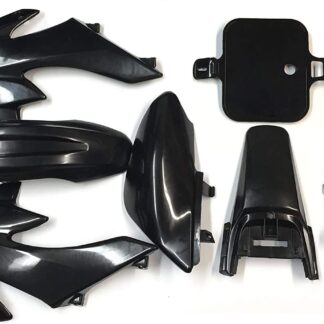 HTTMT XFY- Black Plastic Fender Kit Body Work Fairing Kit Compatible with CRF XR XR50 CRF50 Clone 125CC Pit Dirt Bike