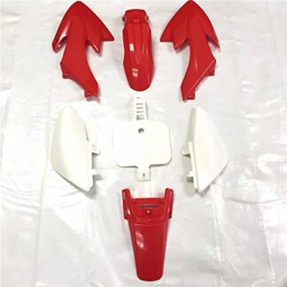 HTTMT XFY- Motorcycle Red Plastic Fender Kit Body Work Fairing Kit Compatible with CRF XR XR50 CRF50 Clone 125CC Pit Dirt Bike