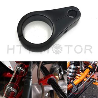 HTTMT XH2700-051- 1 inch 25mm Black Brake Line Clutch Cable Handlebar Frame Clamp Compatible with UTV ATV Harley