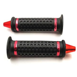 HTTMT- XH4034A- Spike Rubber Red Handlebar Grip Motorcycle 25mm 22mm For Yamaha XVZ1300 Honda VT600