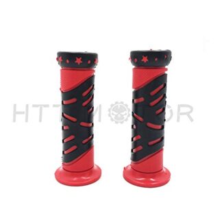 HTTMT XH4075- Compatible with Hand Grips 25MM 22MM Handlebar Rubber Gel Hand Grips Motorcycle Dirt Bike Red
