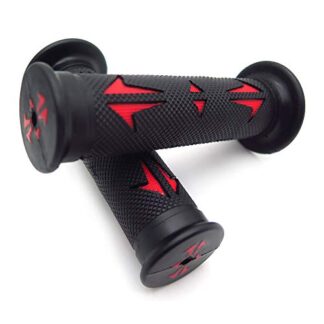 HTTMT XH4086- Sport Bike Motorcycle Grips Compatible with APRILLA BMW DUCATI TRIUMPH Yamaha Dirt Bike Offroad (7/8" LEFT 1" RIGHT)
