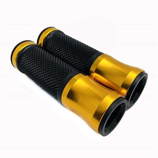 HTTMT- XH4091-GOLD - Gold 7/8'' 22mm Handlebar Hand Grip Bar Throttle Twist End Bike Motorcycle