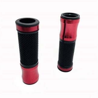 HTTMT- XH4091-RED - Motorcycle 7/8" 22mm CNC Handle Bar Hand Grip Compatible With Honda Yamaha Suzuki Kawasaki
