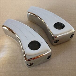 HTTMT XH6014-001-1"- Chrome Handlebar Risers Compatible with Suzuki Boulevard Intruder Volusia Yamaha V-Star Vmax 1''