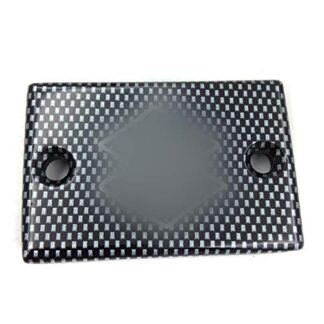 HTTMTGroup Motorcycle Carbon Fiber Billet Aluminum Rear Brake Fluid Reservoir Cap Cover"S" Engraved For Suzuki GSXR 600 750 1000 1100 Boulevard Hayabusa Katana