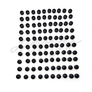HongK- 100 Piece Black 1/4" Allen Socket Bolt Cap Dress Kit Fits Harley Misc Hardware