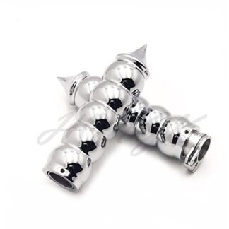 HongK- 7/8" 22mm Custom Motorcycle Handlebar Hand Grip & Throttle Twist Tube Chrome