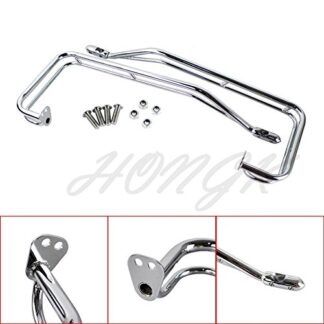 HongK- Chrome Saddlebag Twin Rail Guard Support Kit For 2009-2013 Harley Touring Models