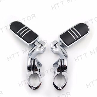 HongK- FootPegs w/ 2.5" Short Adjustable Mount Kit For 1.25" Engine Guard Tri Glide Harley