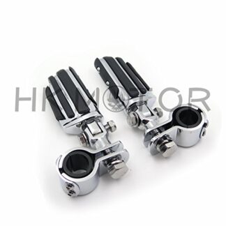 HongK- Highway Radical Flame Foot Pegs Clamps 1" 1 1/4" For Harley Sportster 883 1340