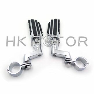 HongK- Highway Radical Flame Foot Pegs Clamps 1.5" For Harley Sportster 883 1340 XL1200