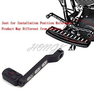 HongK- Left Rear Heel Shift Lever SKULL Shifter Peg Pedal For Harley FL Softail 86-17
