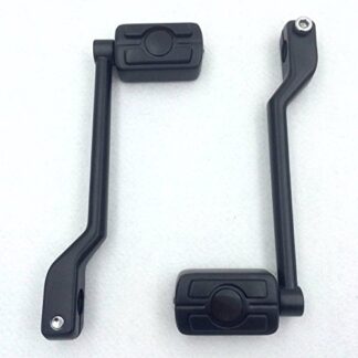 HongK- Matte Black 2 PCs Billet Style Heel/Toe Shift Lever Gear Shift Foot Lever with Skull Foot Peg Footresr For Harley FL Softail Touring Trike FLST FLT Road King Street Glide CVO