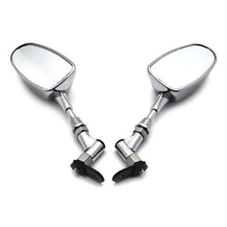 HongK- Mini Mirrors For Honda Cbr 600Rr Kawasaki Ninja 636 Zx6R Yamaha Yzf R6 R1 Chrome