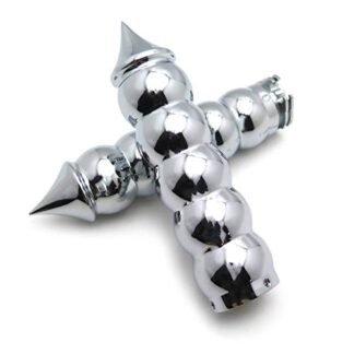 HongK- Motorcycle Chrome Bubble Spike 1" 25mm Hand Grips For 96-03 Harley Davidson XL