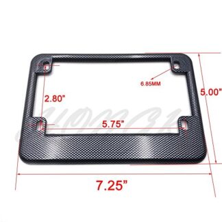 HongK- Motorcycle License Plate Frame Compatible with 4"x7" Extra 1" Width Plate Carbon Fiber Style [B076V9HTTR]