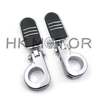 HongK- No.117-Chrome 1.5" Highway Foot Pegs P Clamps For Harley Sportster 883 1340 XL1200