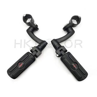 HongK- Replacement of 1" 25mm Engine Guard Crash Bars Mounts Highway Foot Pegs Gear Skull For Harley Black
