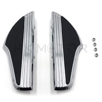 HongK- Replacement of Shark Fin Defiance Passenger Footboard Kit For Harley 06-17 Dyna 86-19 Touring Chrome