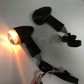 HongK- Replacement of Universal Motorcycle 12V Turn Signal Light Indicator Blinker Black fit Harley US
