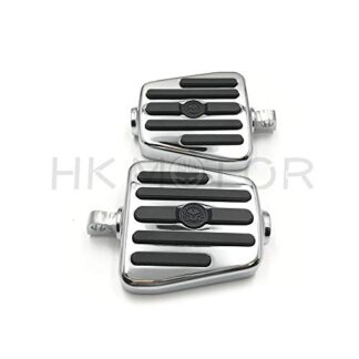 HongK- Skull Foot Pegs footrest For '84-'16 Harley w/foot peg support Chrome