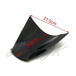 HongK- Smoke Black Double Bubble Windscreen Windshield for 2002-2005 Kawasaki ZX12R