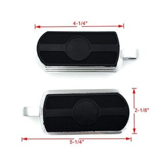 HongK- Style 106- Motorcycle Chrome New Front & Rear Footpeg Foot Pegs Footrest For 1984-2017 All Harley-Davidson (Road King/Street Glide/CVO)