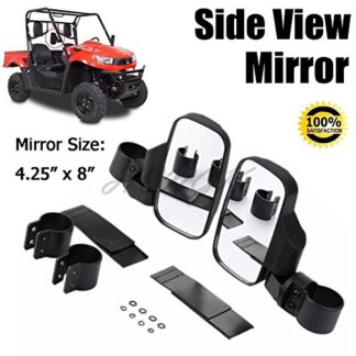 HongK- UTV Offroad Side View Mirror Set for High Impact Break-Away Large SuperWide View