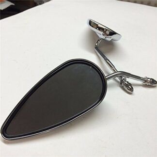"Horlay Davidsan" Engaved- Brand new Chromed Teardrop Shape Mirror For Harley Low Rider FXS 74 Tour Glide Classic Fltc Partial Black in back