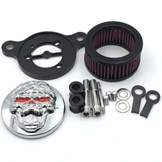 Htt Chromé Tête de mort Zombie spécial Yeux Système de filtre d'entrée d'air Cleaner Kit pour Harley Sportster Xl883 Xl1200 1988–2015