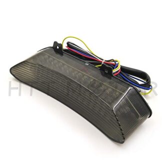 Htt - Feu arri&egrave;re LED, feu stop, clignotants de moto pour Yamaha YZF R1&nbsp;de 2002 &agrave; 2003 - Fum&eacute;