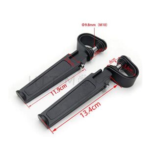 Htt- Fit 2,5 - 3,2 cm 1 1/10,2 cm Repose-pieds Garde Moteur Fixation ajustable pour Harley Fxstsb Bad Boy FXS Dyna Fxdwg2 FX Noir