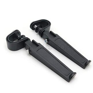 Htt- Fit 2,5 - 3,2 cm 1 1/10,2 cm Repose-pieds Garde Moteur Fixation ajustable pour Harley Sportster Springer Street Bob Noir