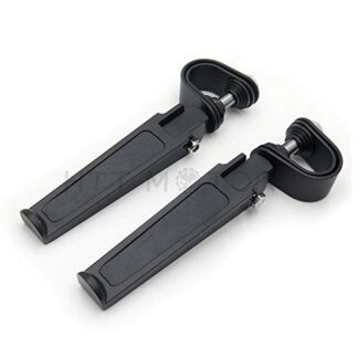 Htt- Fit 2,5 - 3,2 cm 1 1/10,2 cm Repose-pieds Garde Moteur Noir Fixation ajustable pour Harley 1200 Nightster Super Glide Sportster XL