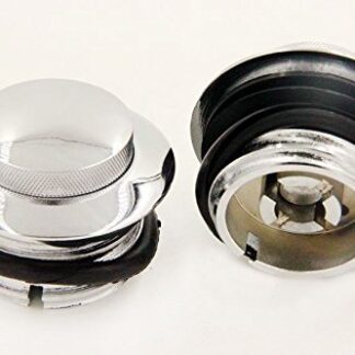 Htt Moto Chromé Pop Up Bouchon de gaz ventilé Ensemble de bouchon de réservoir à carburant pour 1982–2010 Harley Davidson