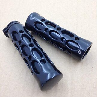 Htt- Moto Noir trou creux Forme 2,5 cm Poignées pour NOMAD Drifter Vulcan 1600/2000 Kawasaki Vulcan 1500 Classic