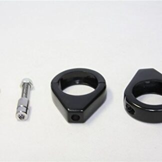 Htt- Moto Tour Signal Indicateur de signal les Colliers de serrage Relocation Fork Clamp Kit support de montage pour Harley Softail 41 mm Fourchette Noir