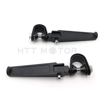 Htt- Noir Fit 2,5 - 3,2 cm 1 1/10,2 cm Repose-pieds Garde Moteur Fixation ajustable pour Harley Springer Softail EFI Fxstsi Bad Boy Fxstsb FXS Dyna