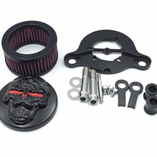 Htt Noir Tête de mort Zombie spécial Yeux Système de filtre d'entrée d'air Cleaner Kit pour Harley Sportster Xl883 Xl1200 1988–2015