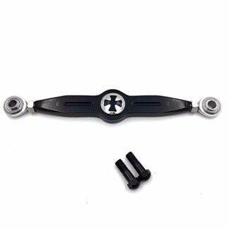 Htt- Noir W/chrome Croix courte Gear Shift Linkage pour Harley 2004-later modèles XL équipé avec Standard Forward commandes (1200 Nightster Xl1200 N/Sportster 883 Custom Xl883 C/883l Xl883l)