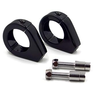 Htt- pour moto Tour Indicateur de signal Relocation Fork Clamp Kit support de montage pour Harley Softail 41 mm Fourchette Noir