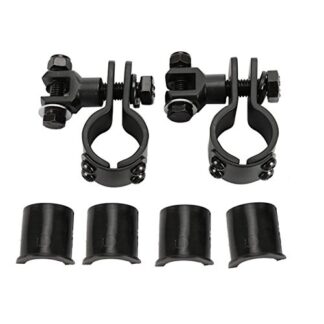 INNOGLOW Motorcycle Footpegs 32mm Black Highway Crash Bar For Foot Peg Clamps Engine Guard Mounts Adapter For Fit Honda Suzuki Kawasaki Yamaha Harley Davidson