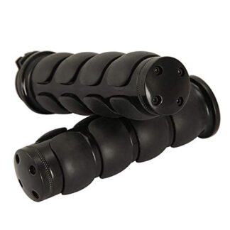 INNOGLOW Motorcycle Handlebar Grips 7/8" Molded Rubber Black Hand Grips Fits for Cruisers Choppers Harley Davidson Suzuki Kawasaki Yamaha